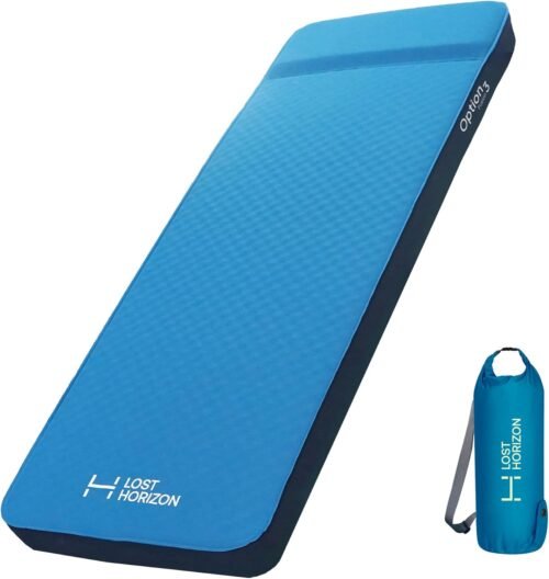 LOSTHORIZON Colchón de campamento de aire y espuma, almohadi