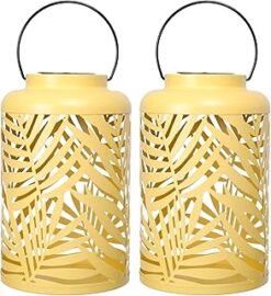 Faroles solares impermeables para exteriores, paquete de 2 f