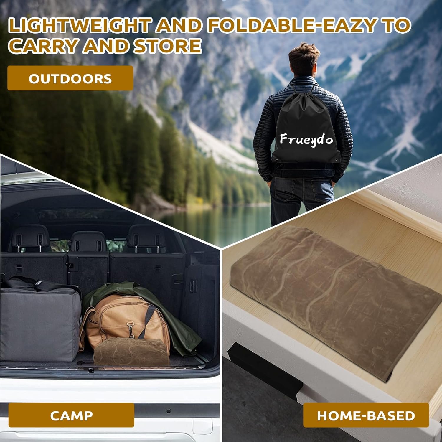 Colchón inflable de aire individual para acampar con respald - Imagen 7