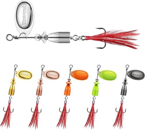 TRUSCEND Cebos giratorios de pesca para agua dulce y salada,