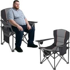 Paquete de 2 sillas de campamento resistentes de gran tamaño