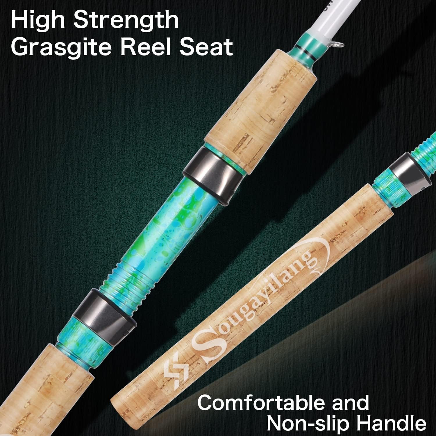 Sougayilang Combo de caña de pescar y carrete, 2 piezas de 5 - Imagen 4