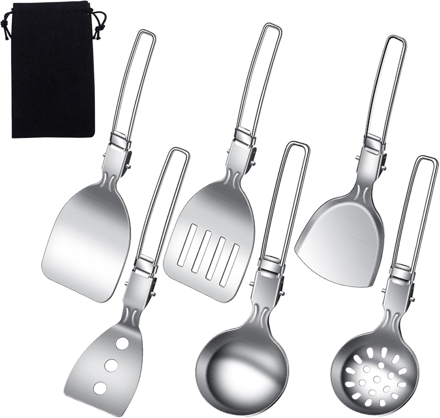 Camping Cooking Utensil Set Foldable 304 Stainless Steel Spa