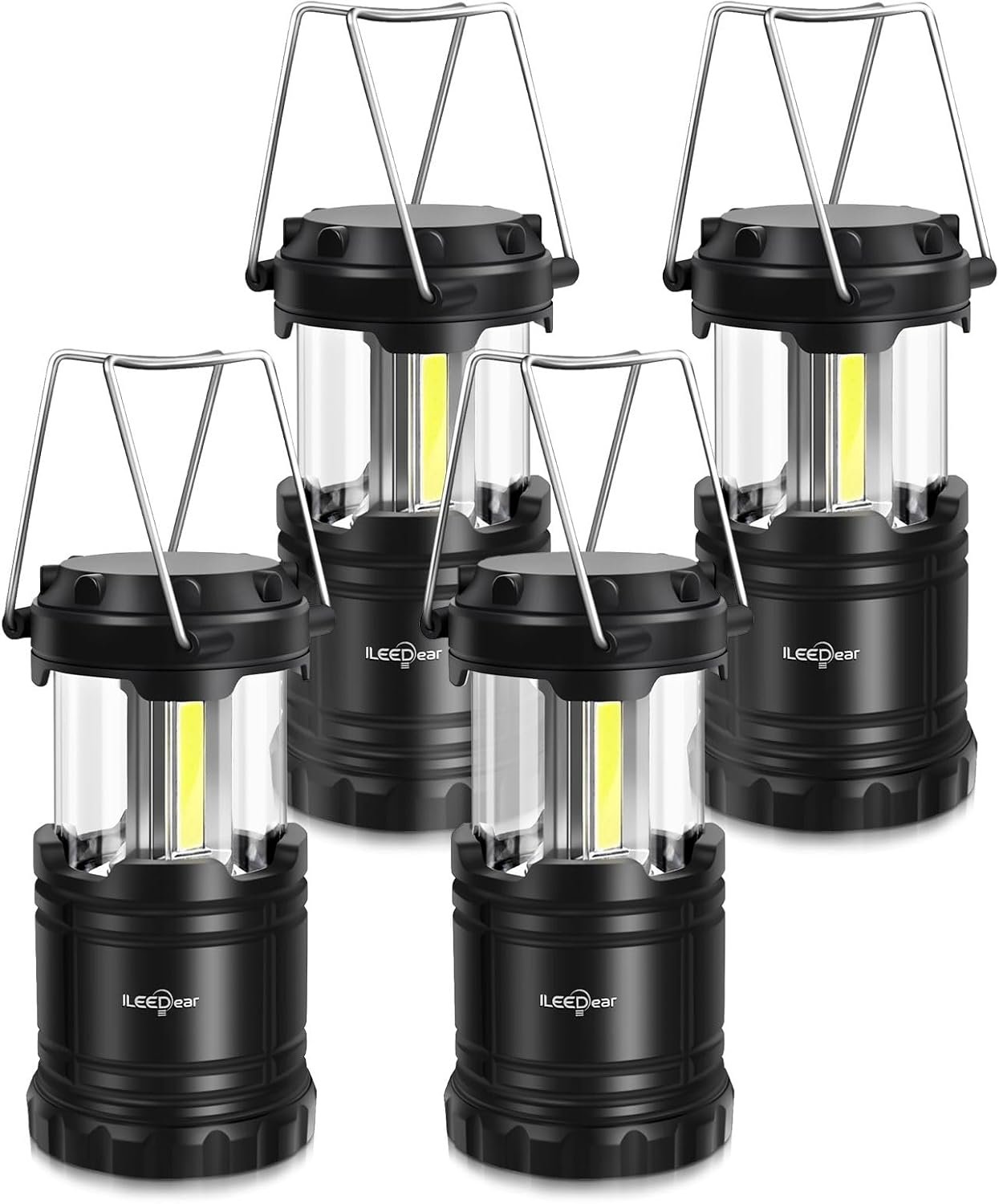 Linterna LED para campamento, luces a pilas, brillo ajustabl