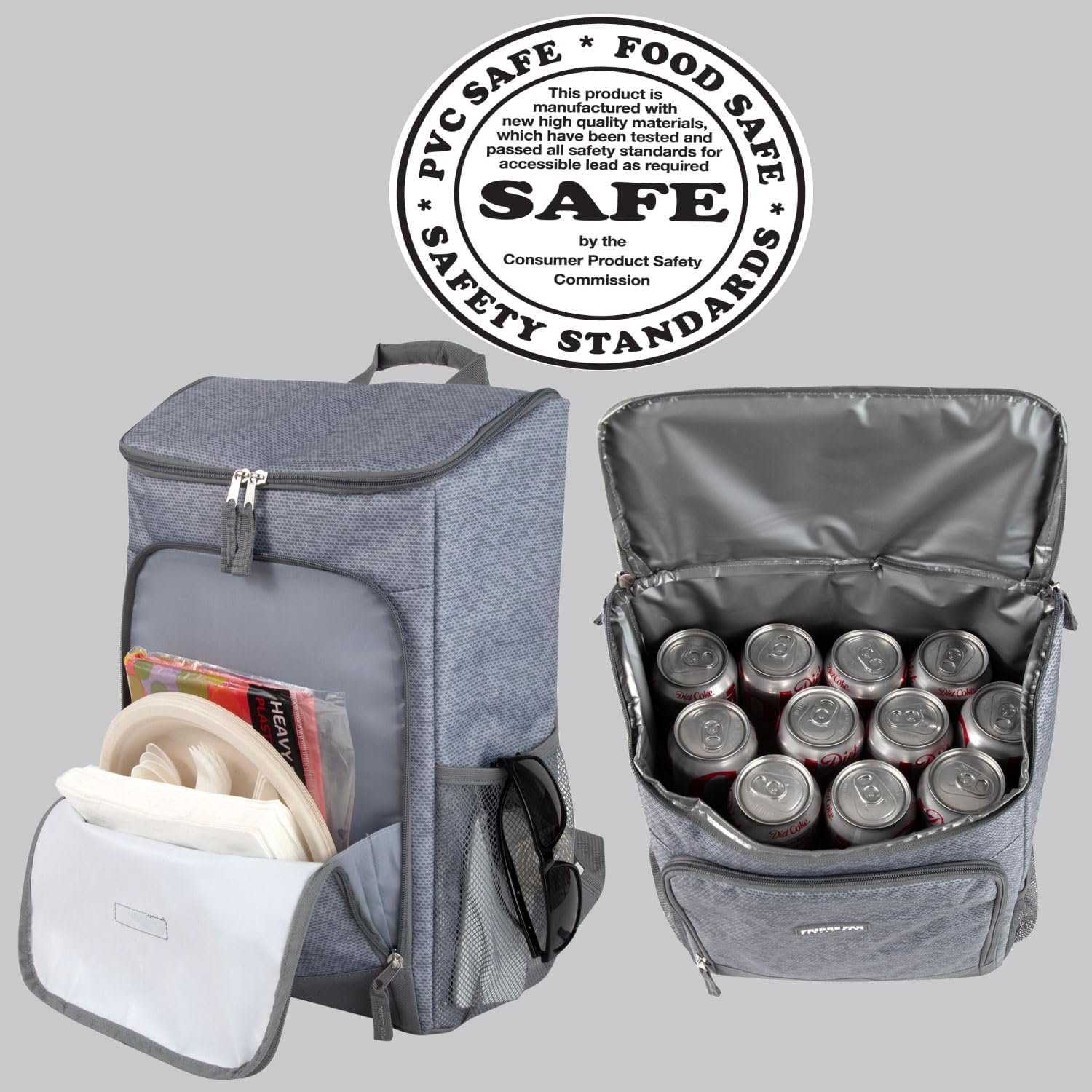 Mochila térmica aislada para entrega de alimentos con soport - Imagen 3