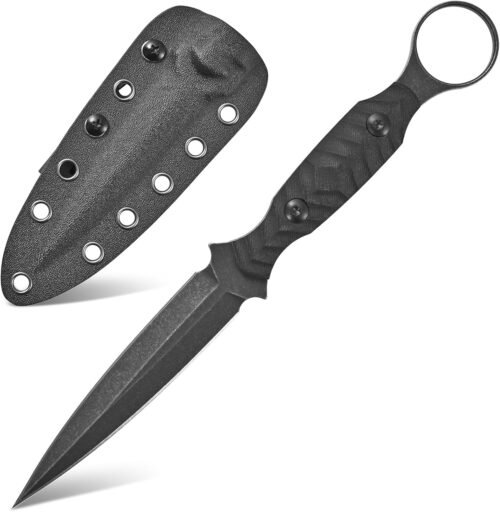 GTK340 Cuchillo de hoja fija AUS-10 Hoja de acero G10 Mango