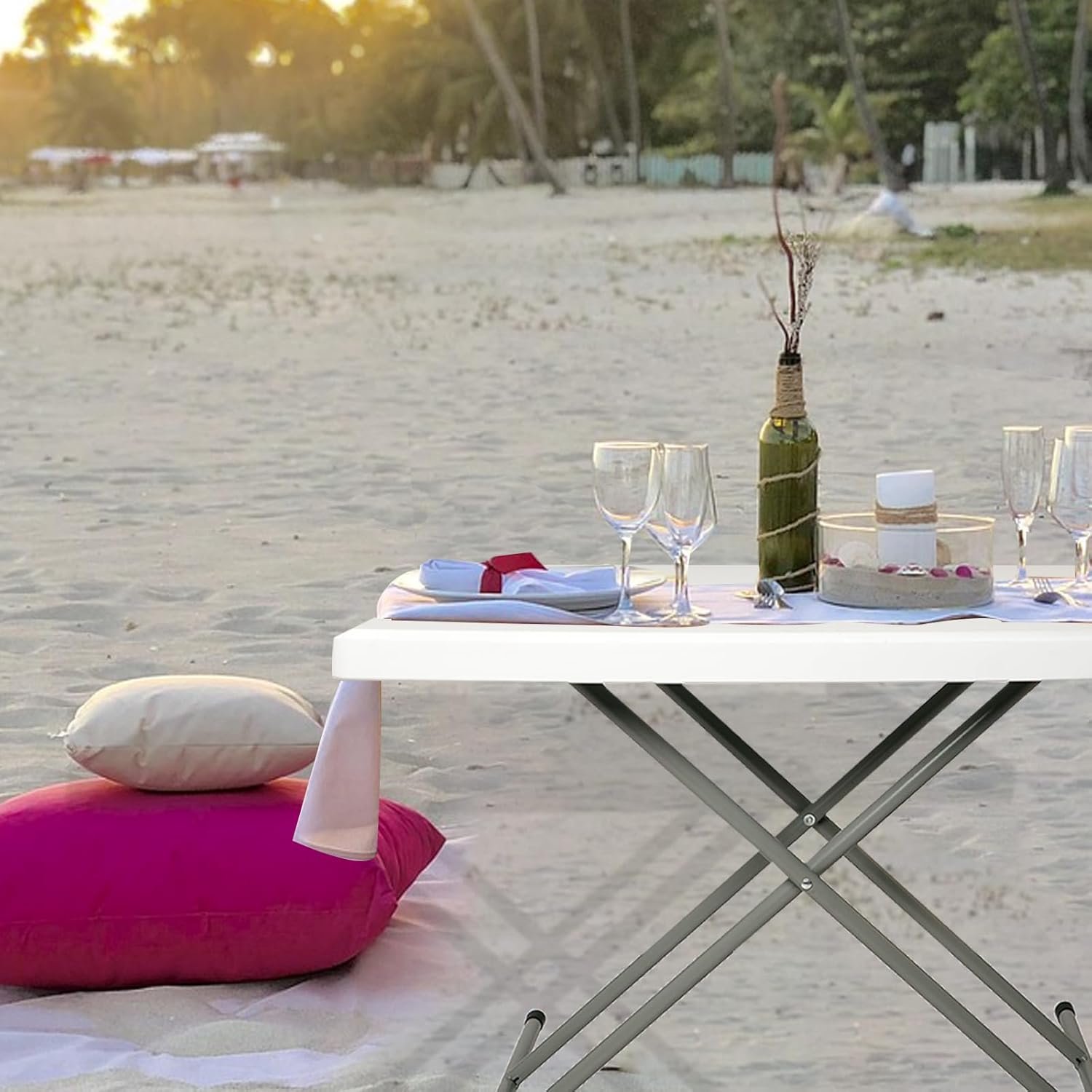 Mini mesa plegable personal de 20 x 30 pulgadas, mesa plegab - Imagen 2