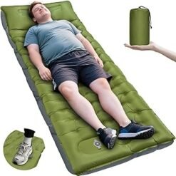 Almohadilla de dormir para camping, extra gruesa de 6 pulgad