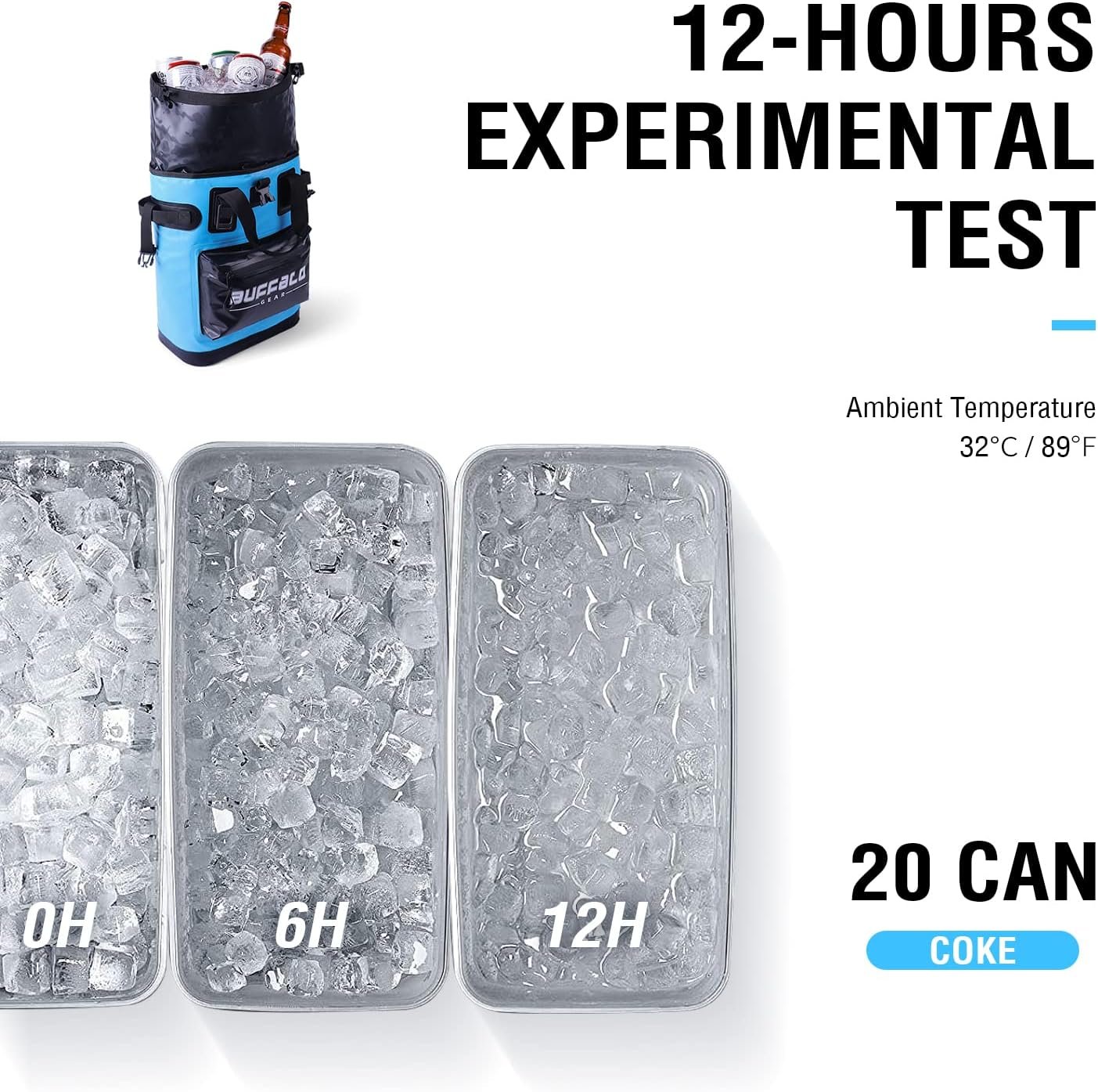 Buffalo Gear Mochila enfriadora de 18 L, 30 L, a prueba de f - Imagen 5