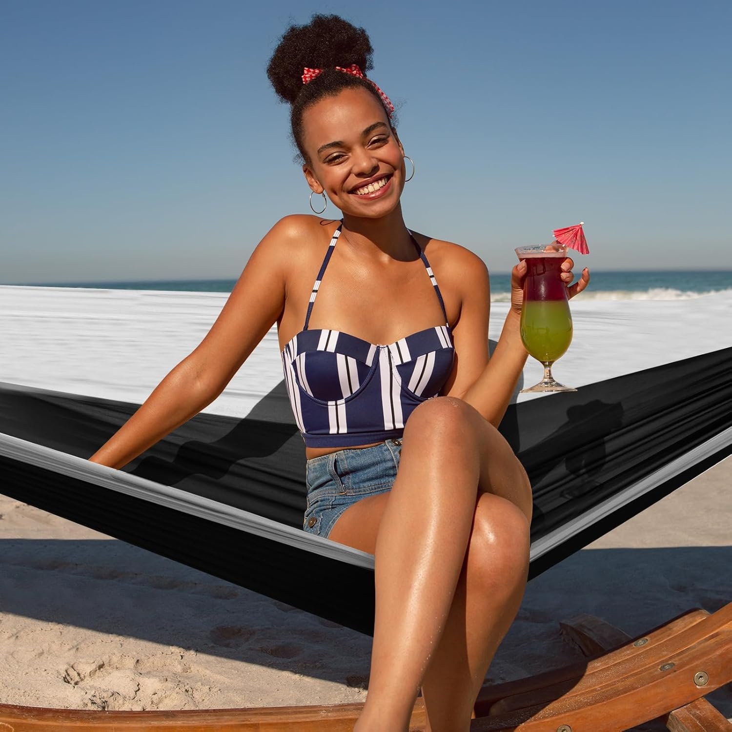 Hamaca de campamento, artículos esenciales para acampar, ham - Imagen 4