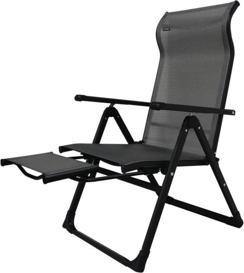 Caravan Sports Ergo+ Silla plegable para patio, gris con rep