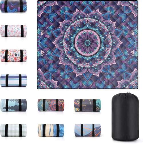 Mantas de picnic extra grandes de 60 x 80 pulgadas, impermea