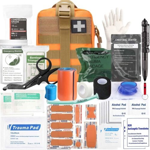 Kit de primeros auxilios de campamento de 74 piezas, kit de