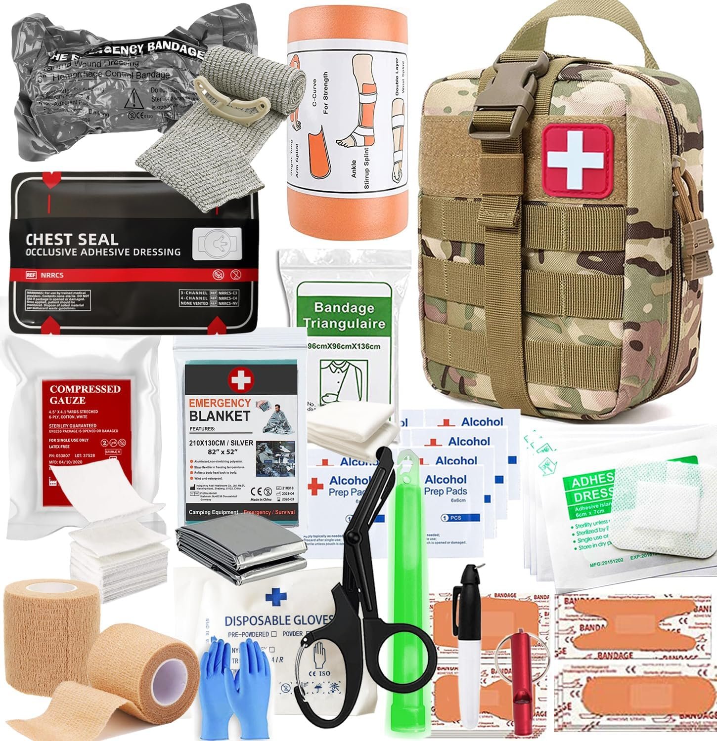 IFAK Kit de trauma, kit de primeros auxilios médicos militar