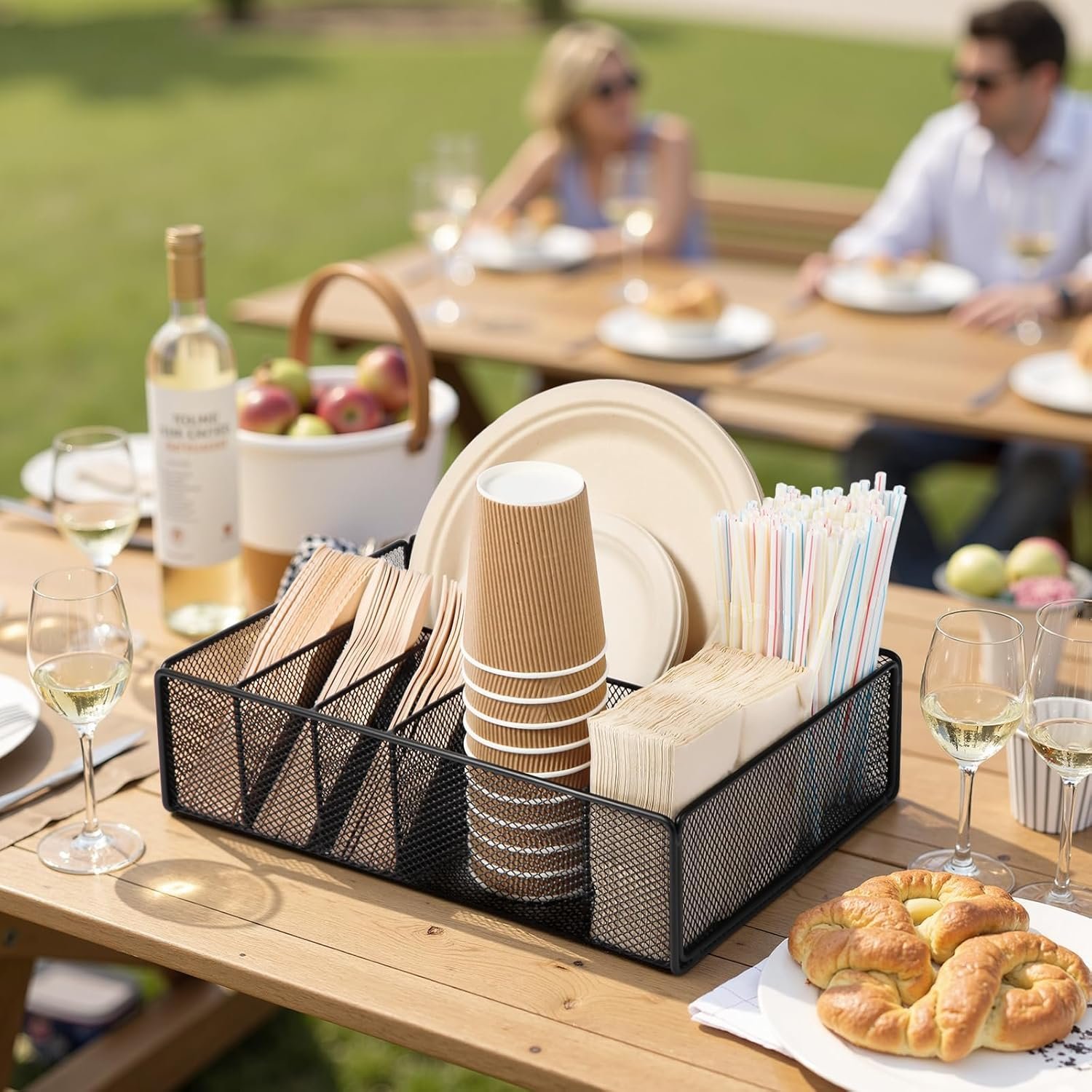 Organizador de platos de papel para encimera de cocina, orga - Imagen 3