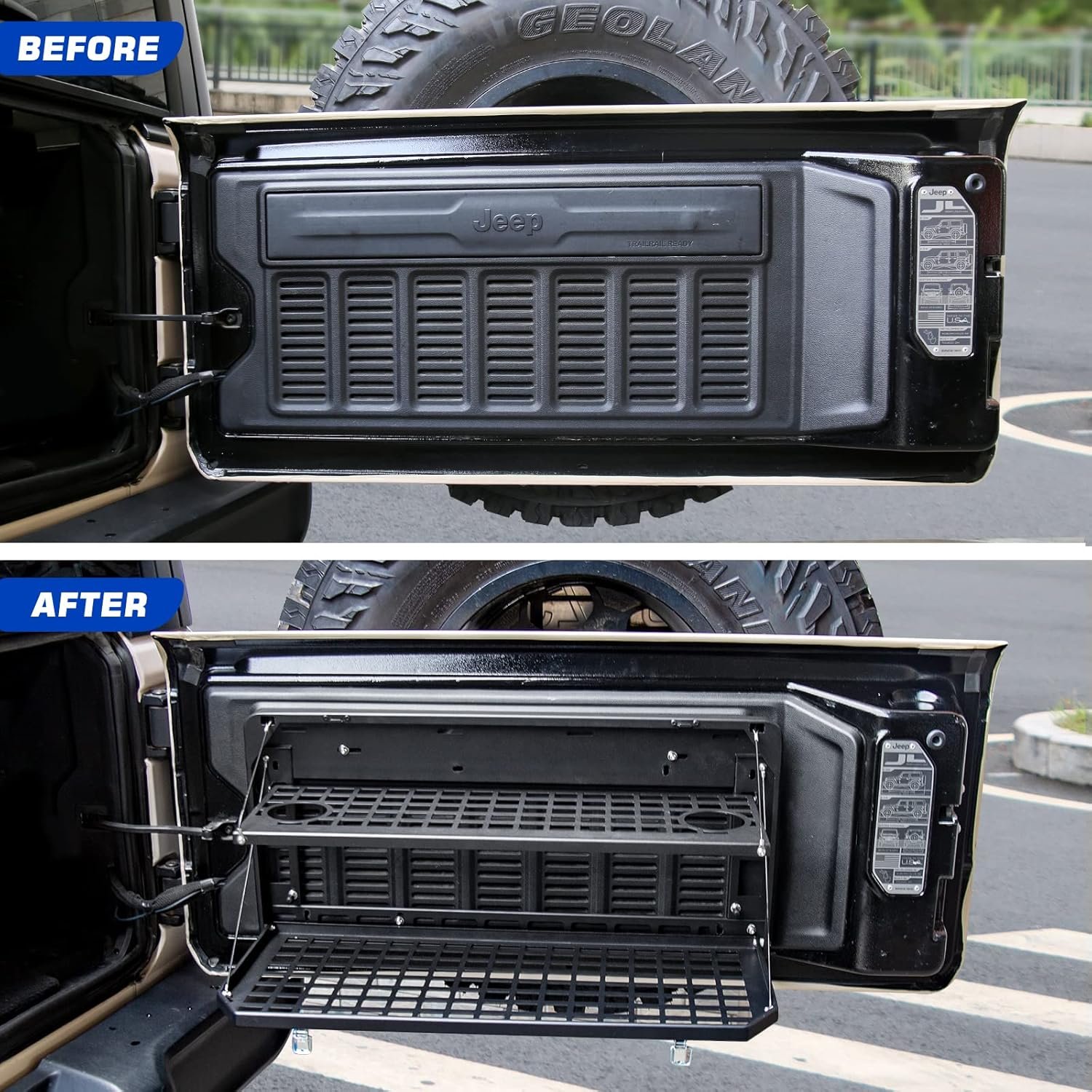 Mesa de puerta trasera plegable estante de carga de aleación - Imagen 2