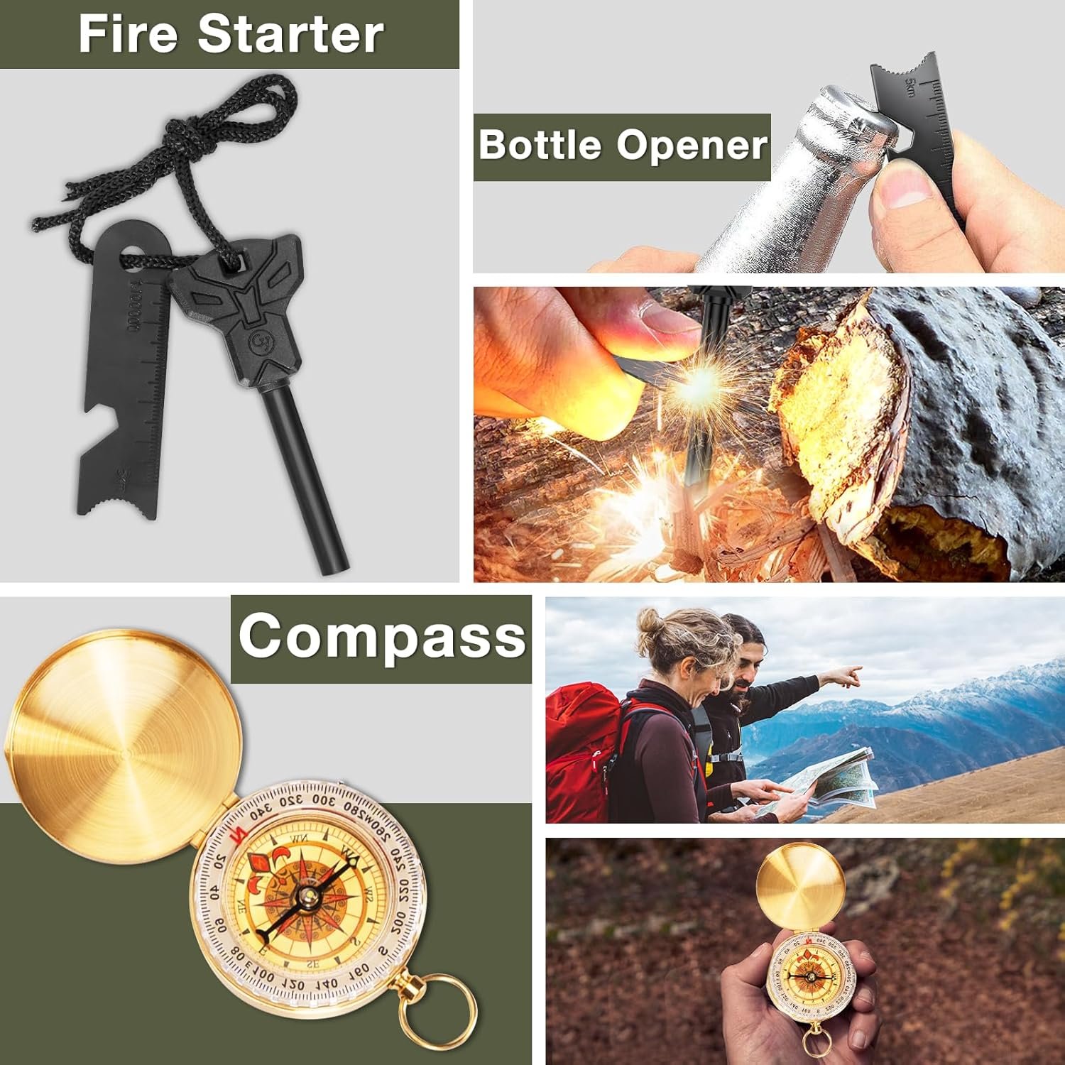 Kit de supervivencia, regalos para hombres, papá, marido, eq - Imagen 3