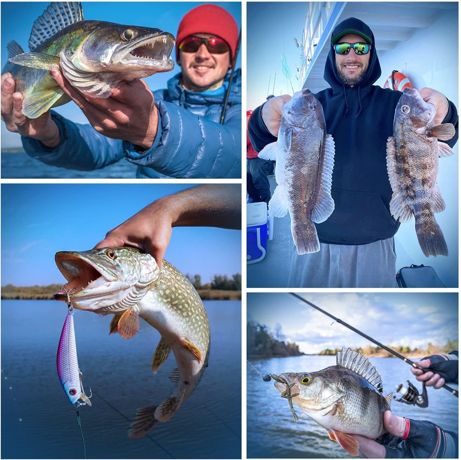PLUSINNO Combo de caña de pescar y carrete, caña de pescar, - Imagen 5