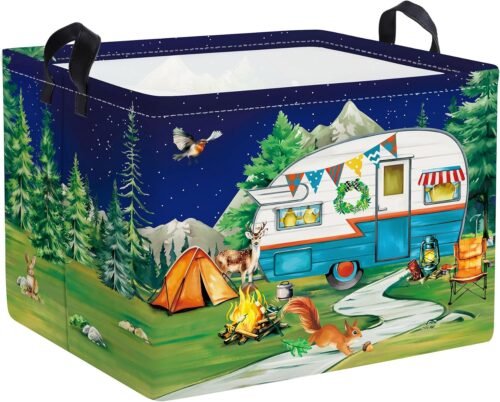 Cesta de almacenamiento plegable para ropa sucia y noche par