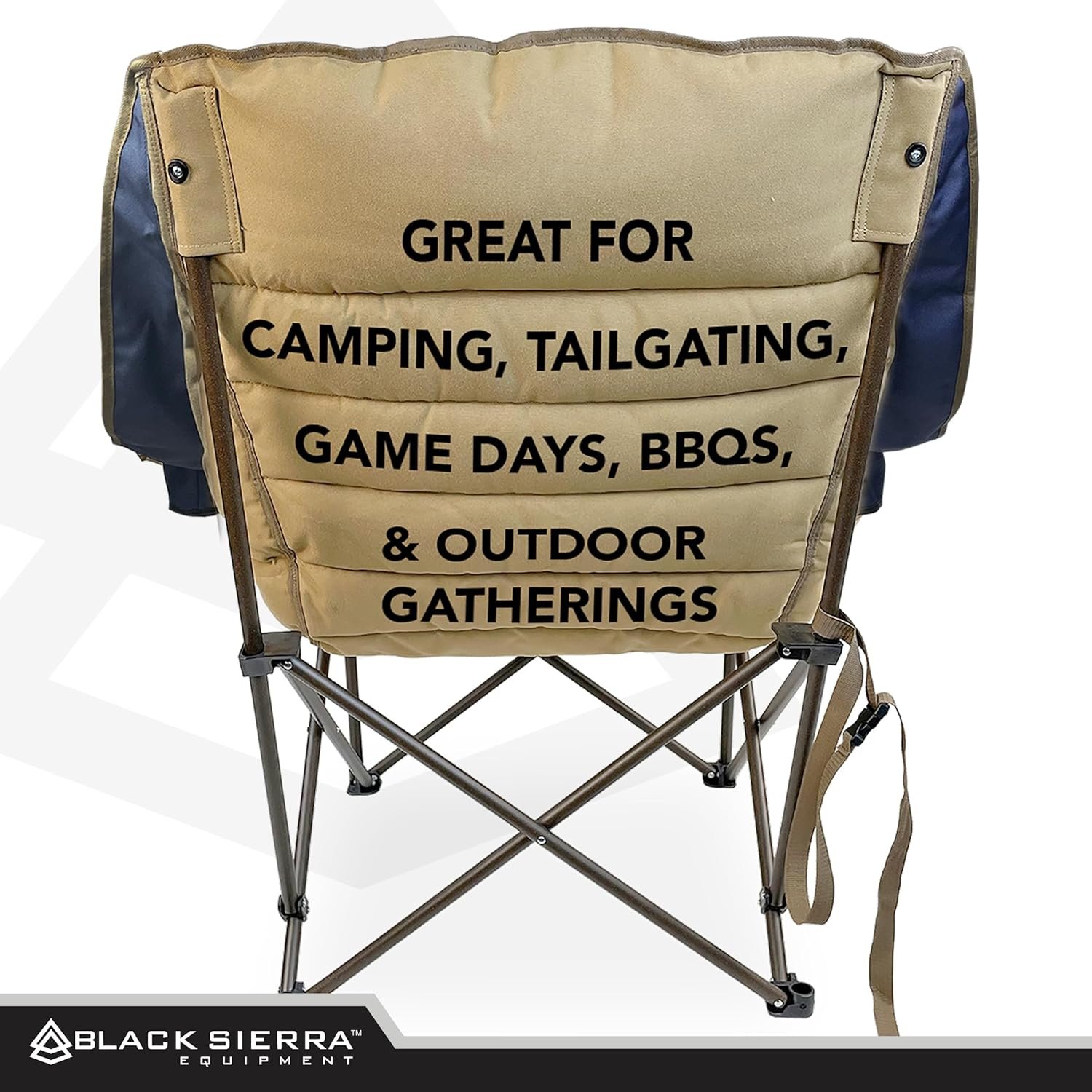 Black Sierra Silla de camping acolchada de lujo para deporte - Imagen 7