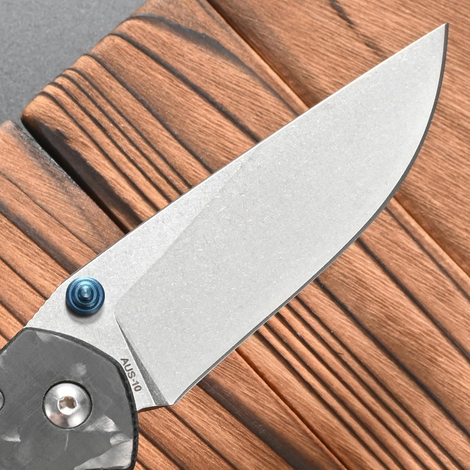 FF23 Carbon Fiber Handle Folding Knife, AUS-10 Steel Blade K - Imagen 4