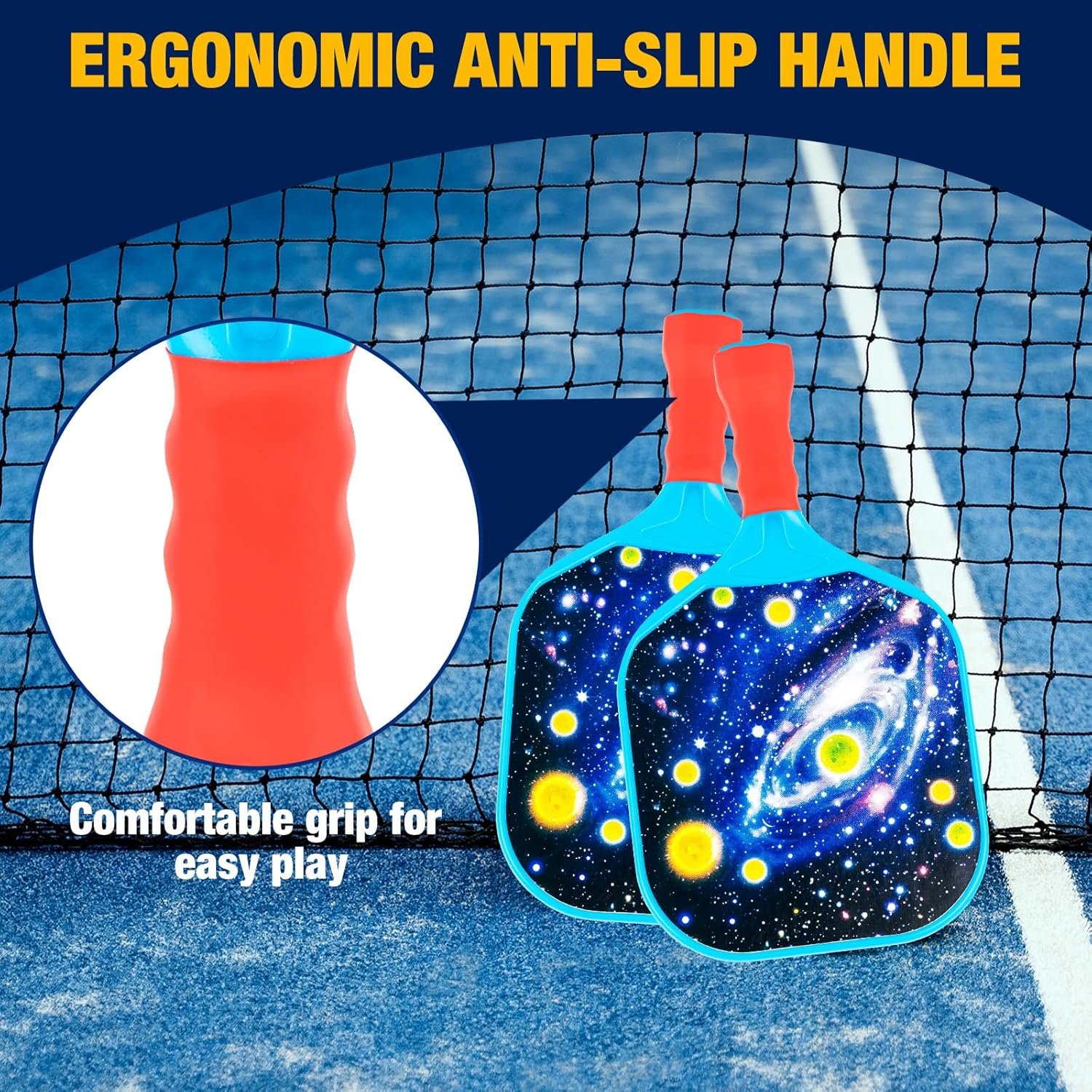 Juego de 2 palas de pickleball para niños, diseño ligero, ag - Imagen 5