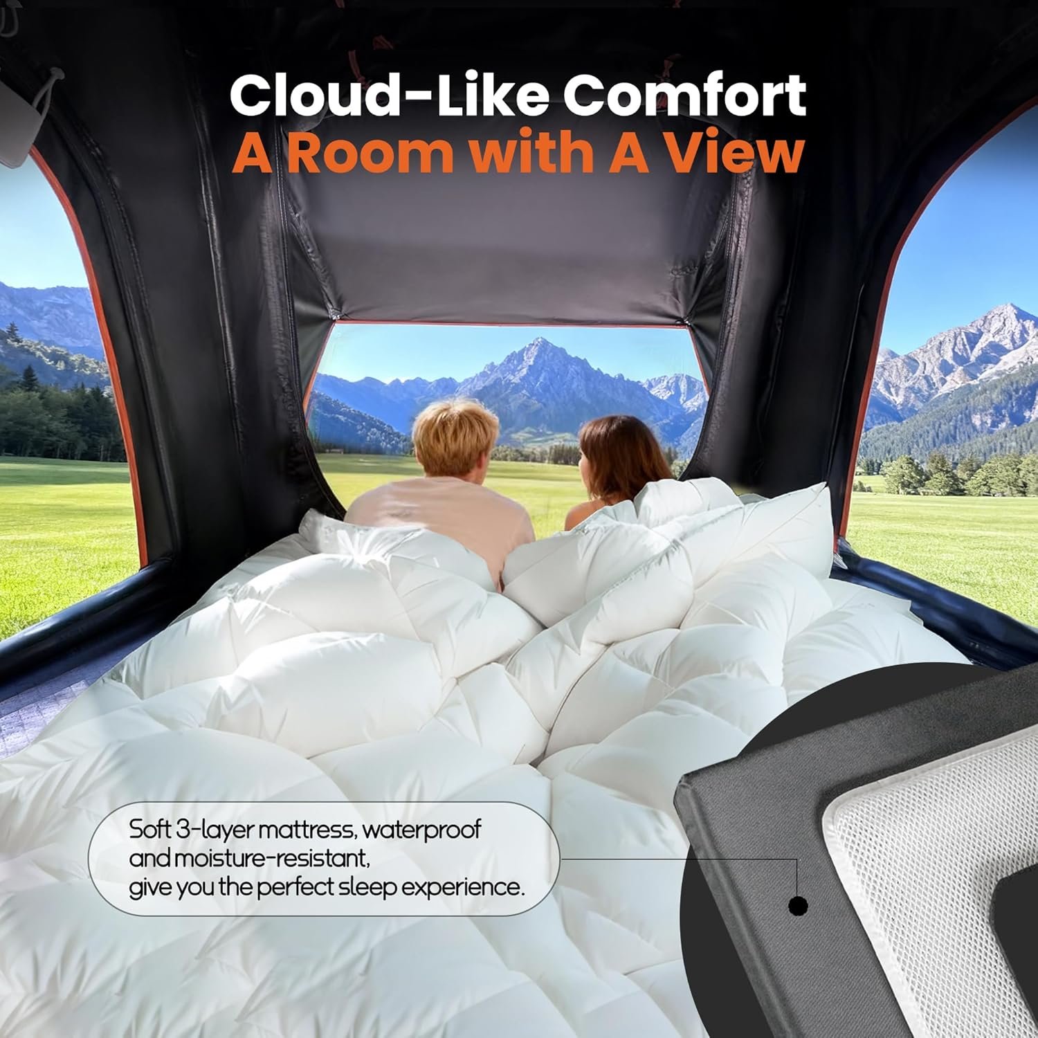 Naturnest - Tienda de campaña en la azotea de carcasa dura, - Imagen 6