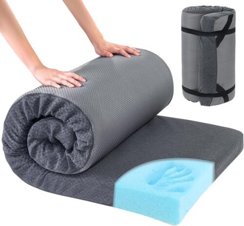 HOMBYS Colchón de espuma viscoelástica para campamento,Almoh