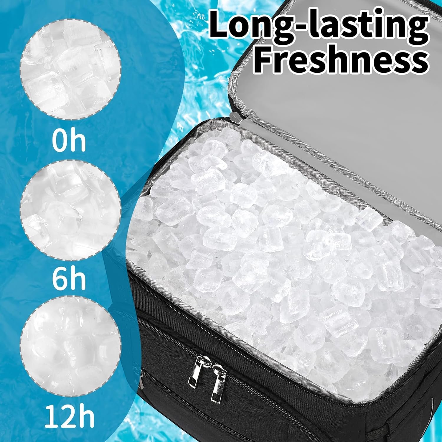 Mochila enfriadora, mochila aislada a prueba de fugas, doble - Imagen 3