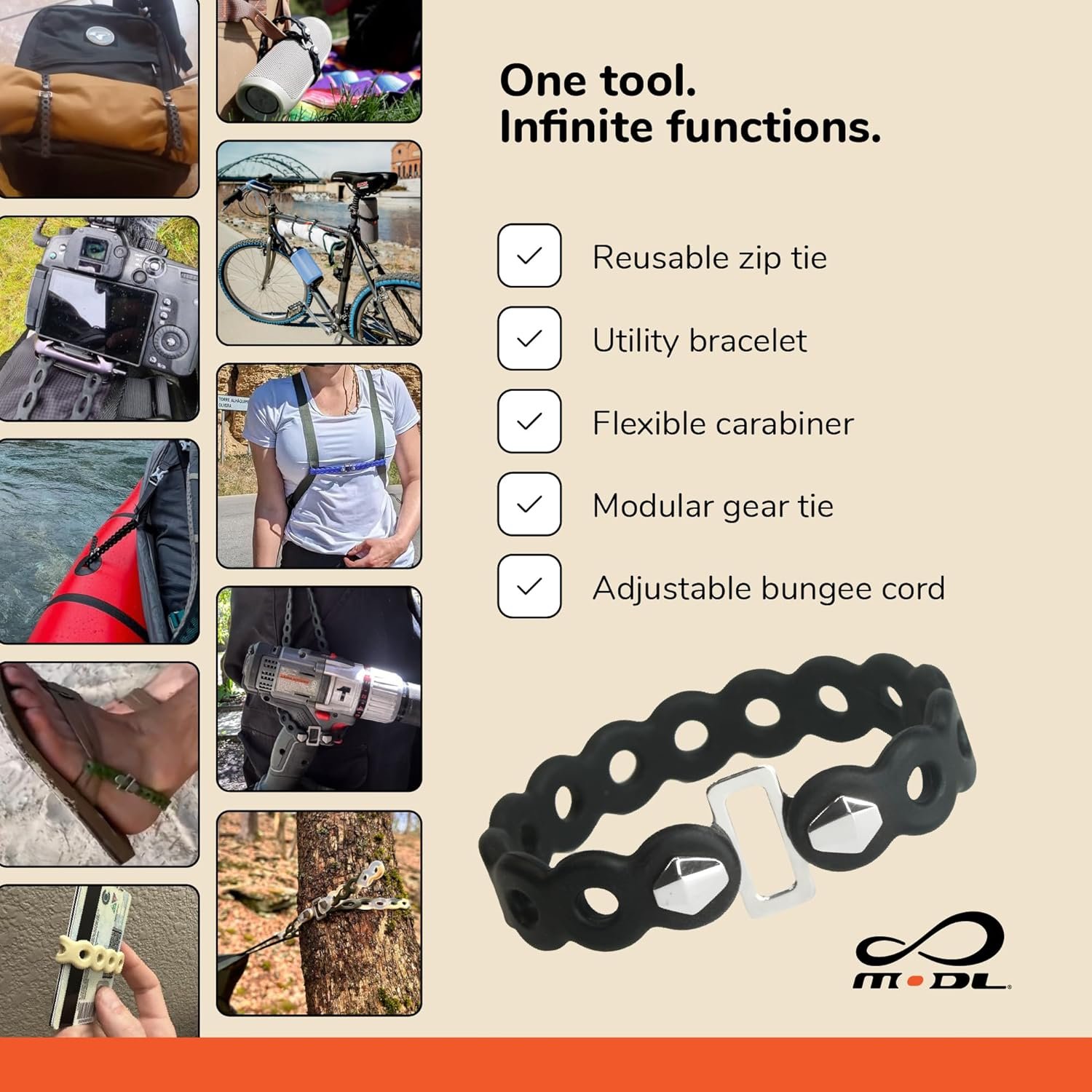 MODL Infinity Tool™ 2.0 Correas modulares (paquete de 4) - M - Imagen 4