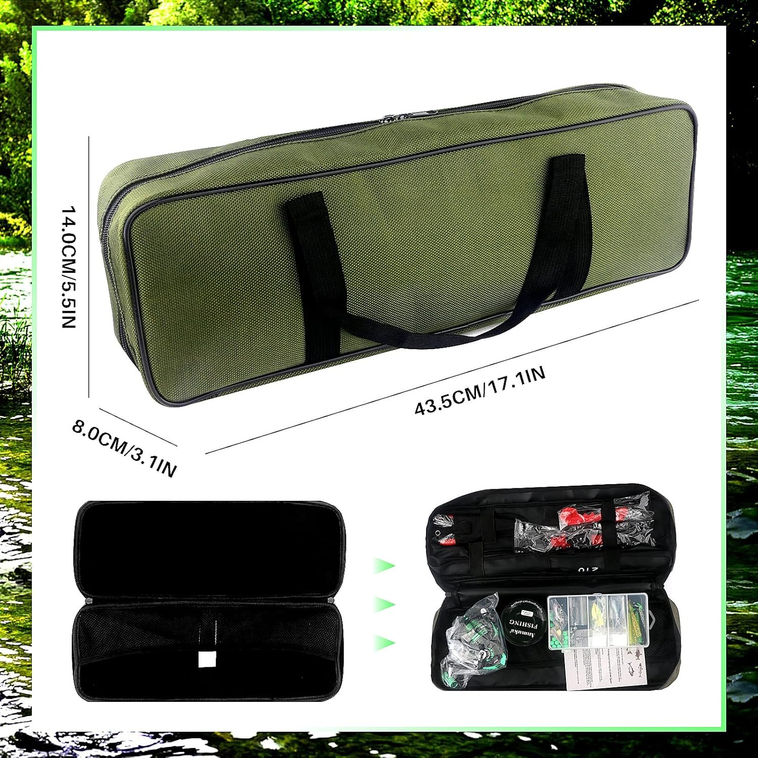 Kit de caña de pescar telescópica, carrete giratorio, acceso - Imagen 7