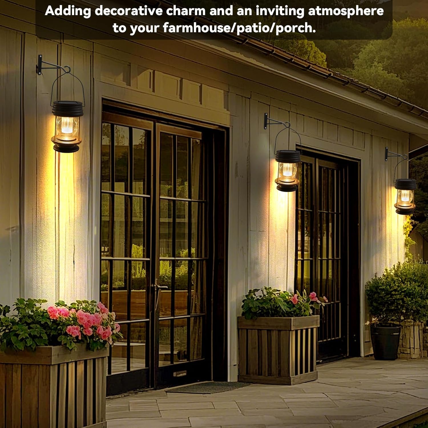 Farol solar – Luces solares colgantes para exteriores, paque - Imagen 3