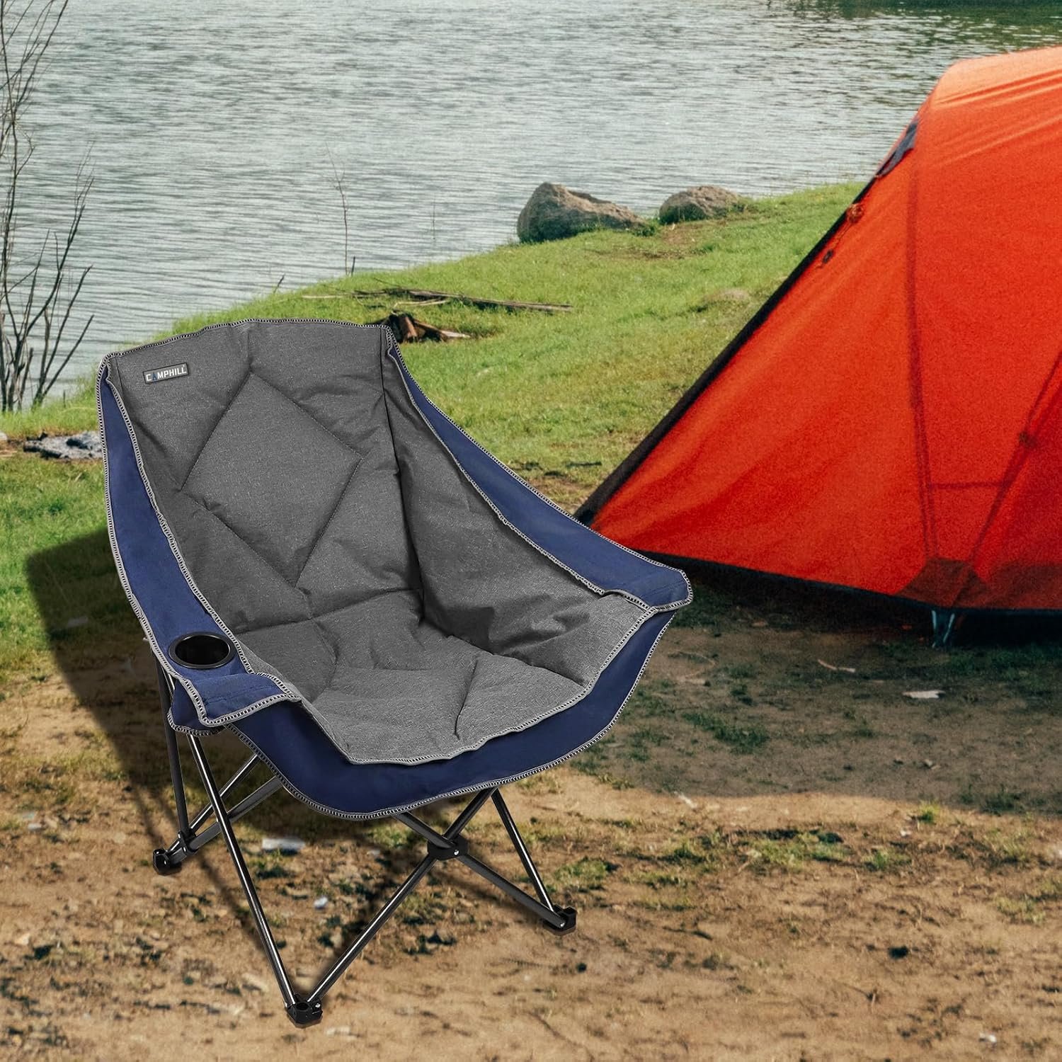 CAMPHILL Silla de camping plegable, silla de camping portáti - Imagen 6
