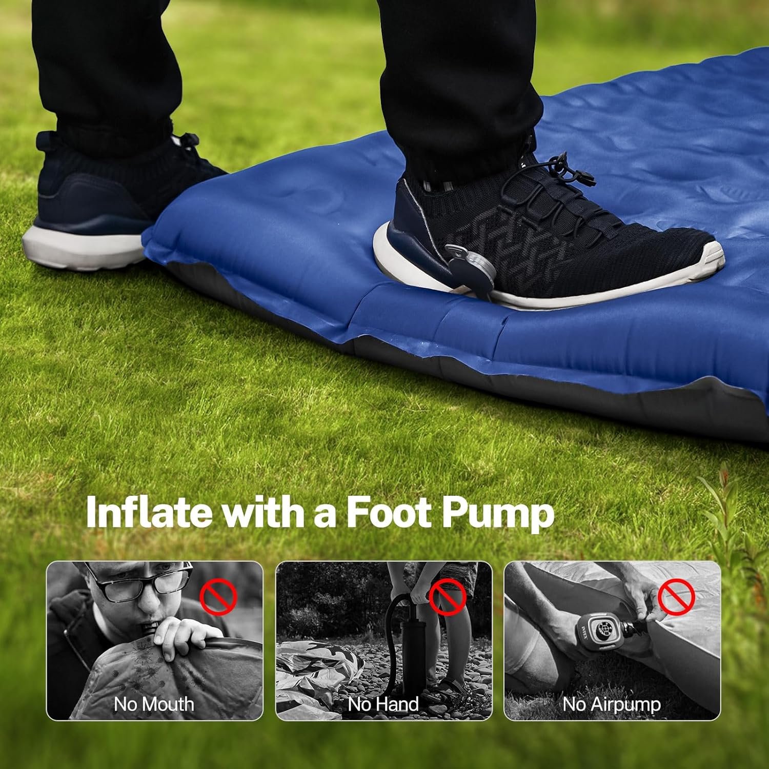 OGERY Colchoneta de dormir para campamento, almohadilla de d - Imagen 5