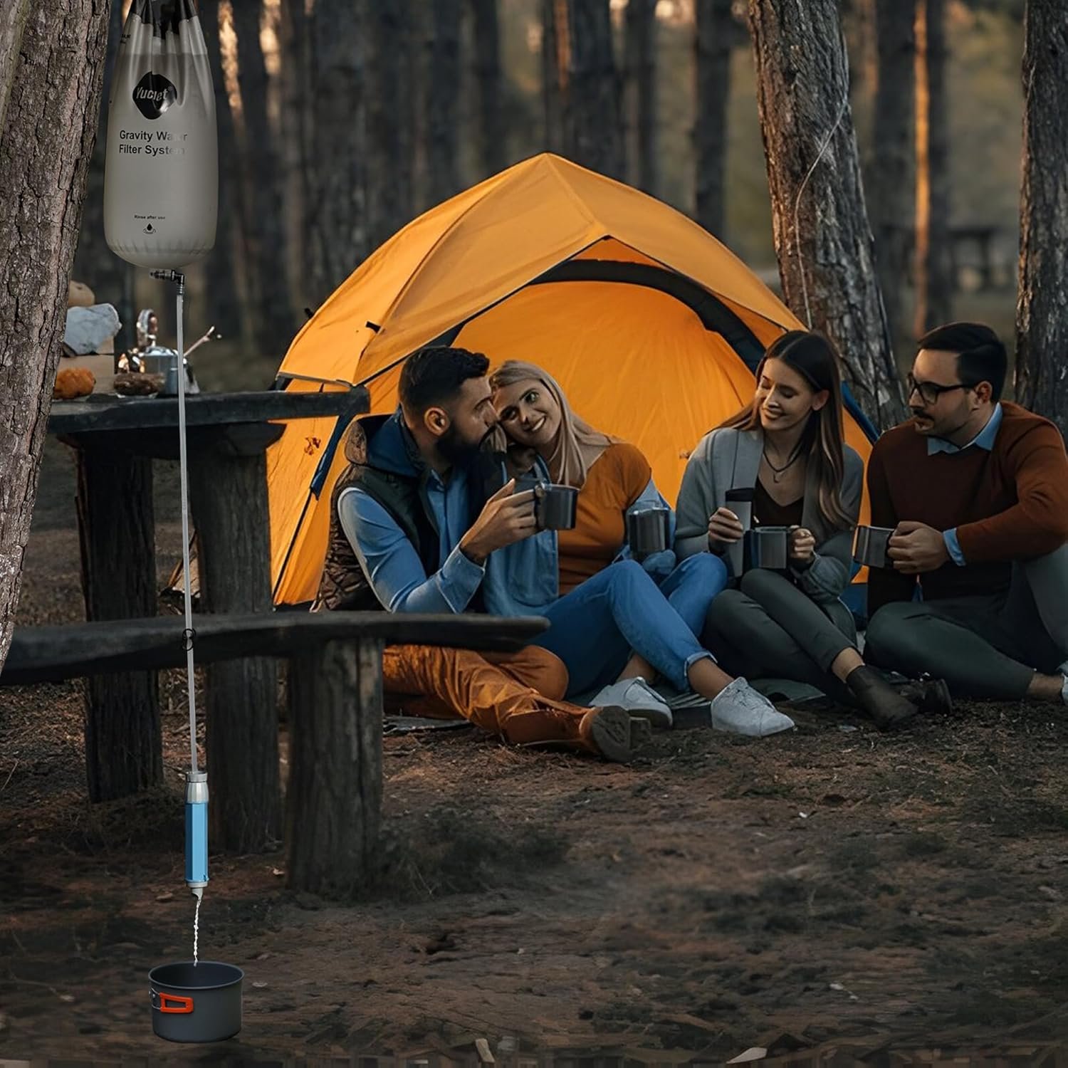 Sistema de filtro de agua por gravedad con bolsa de 2 galone - Imagen 7
