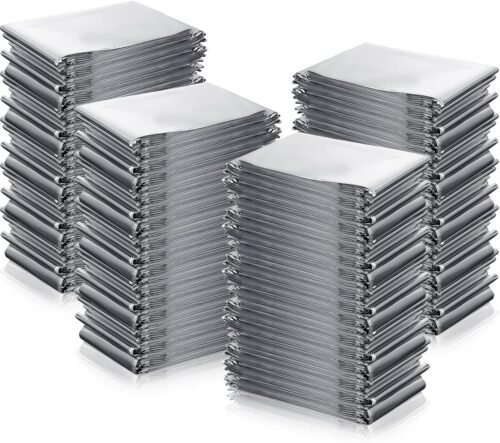 Macarrie Paquete de 100 mantas térmicas de emergencia de 2 t