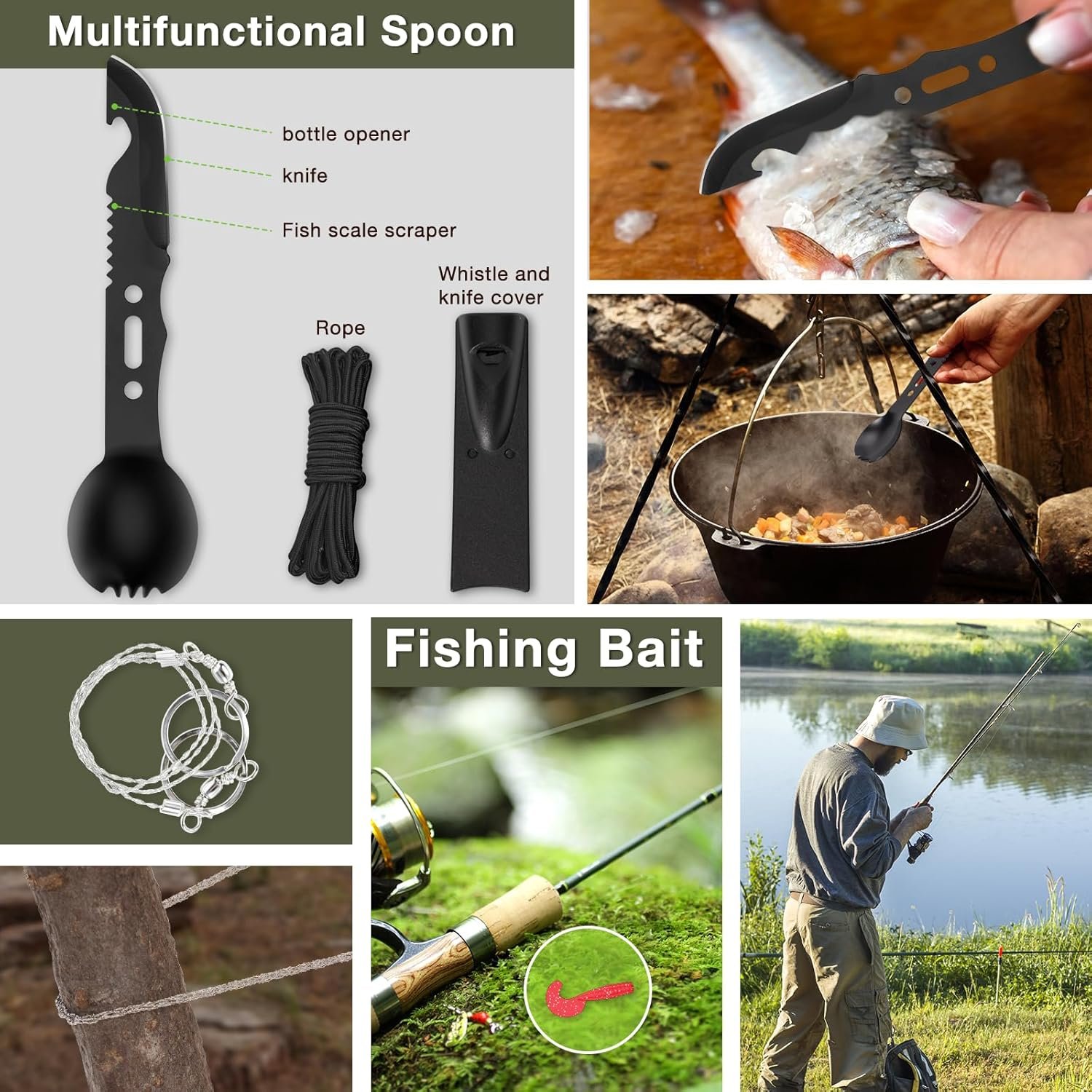 Kit de supervivencia, regalos para hombres, papá, marido, eq - Imagen 7