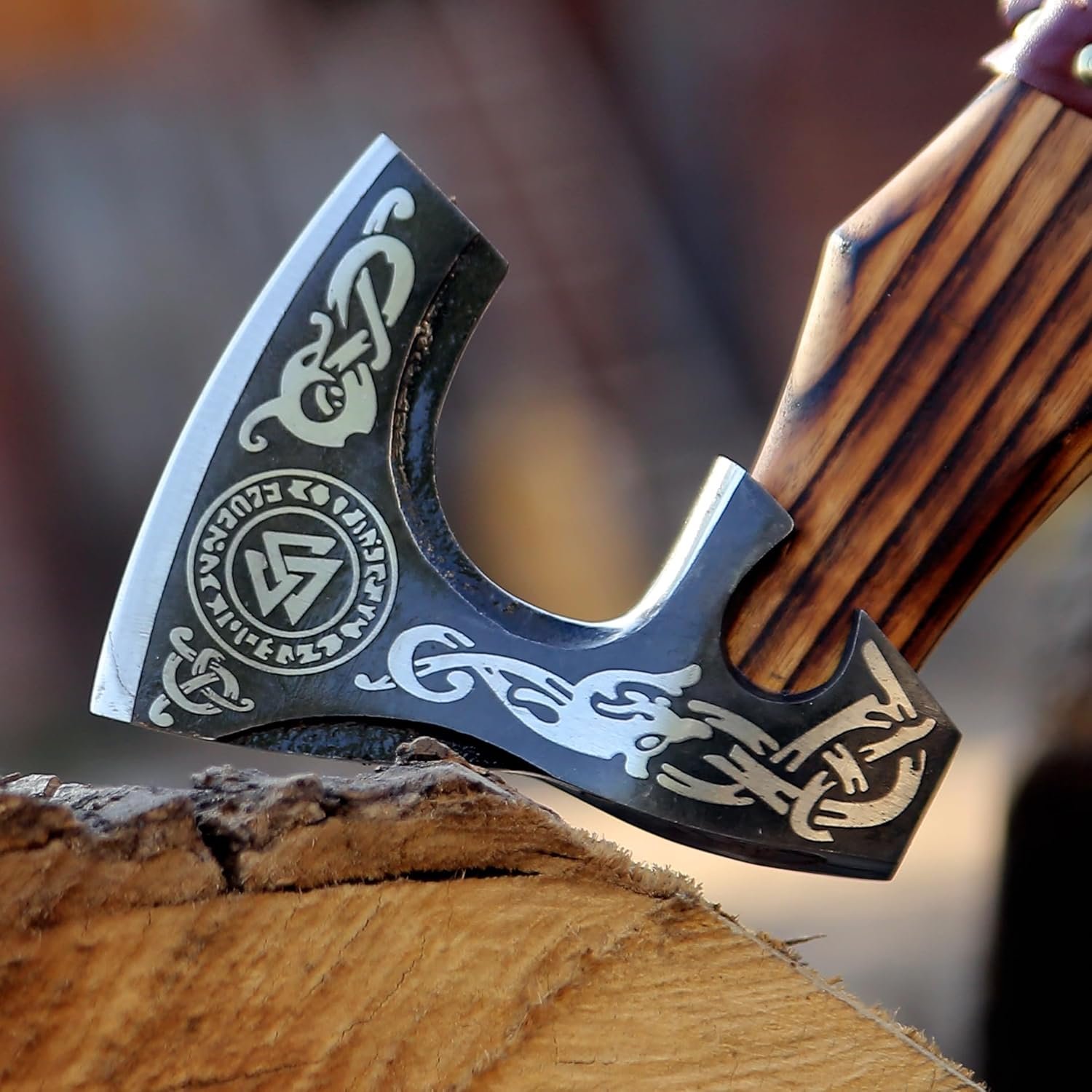 SHINY CRAFTS -Axes Hacha vikinga hecha a mano, hacha nórdica