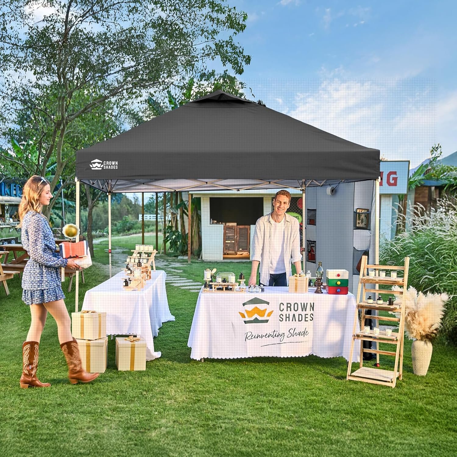 CROWN SHADES Tienda de campaña desplegable de 10 x 10 pies, - Imagen 3