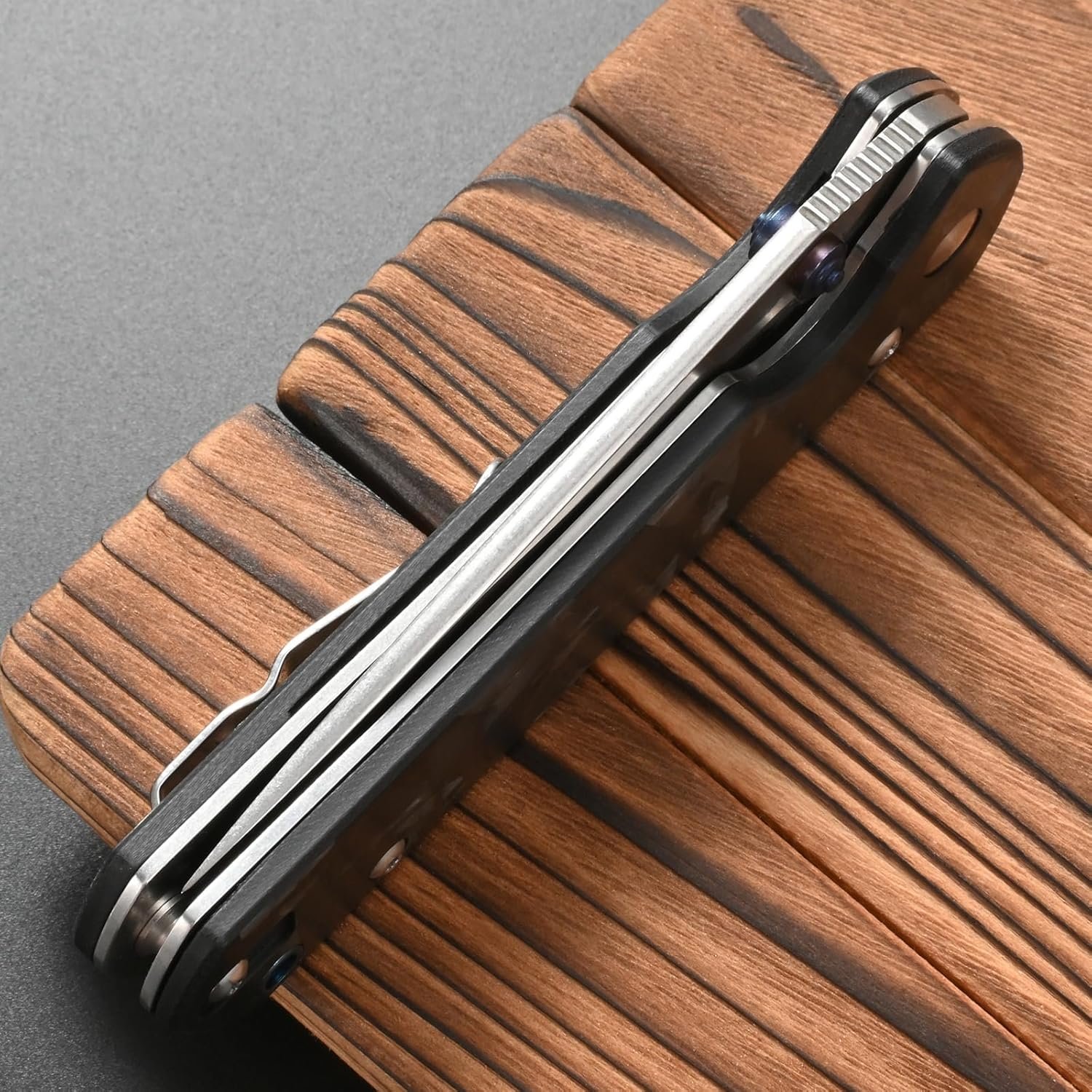 FF23 Carbon Fiber Handle Folding Knife, AUS-10 Steel Blade K - Imagen 7