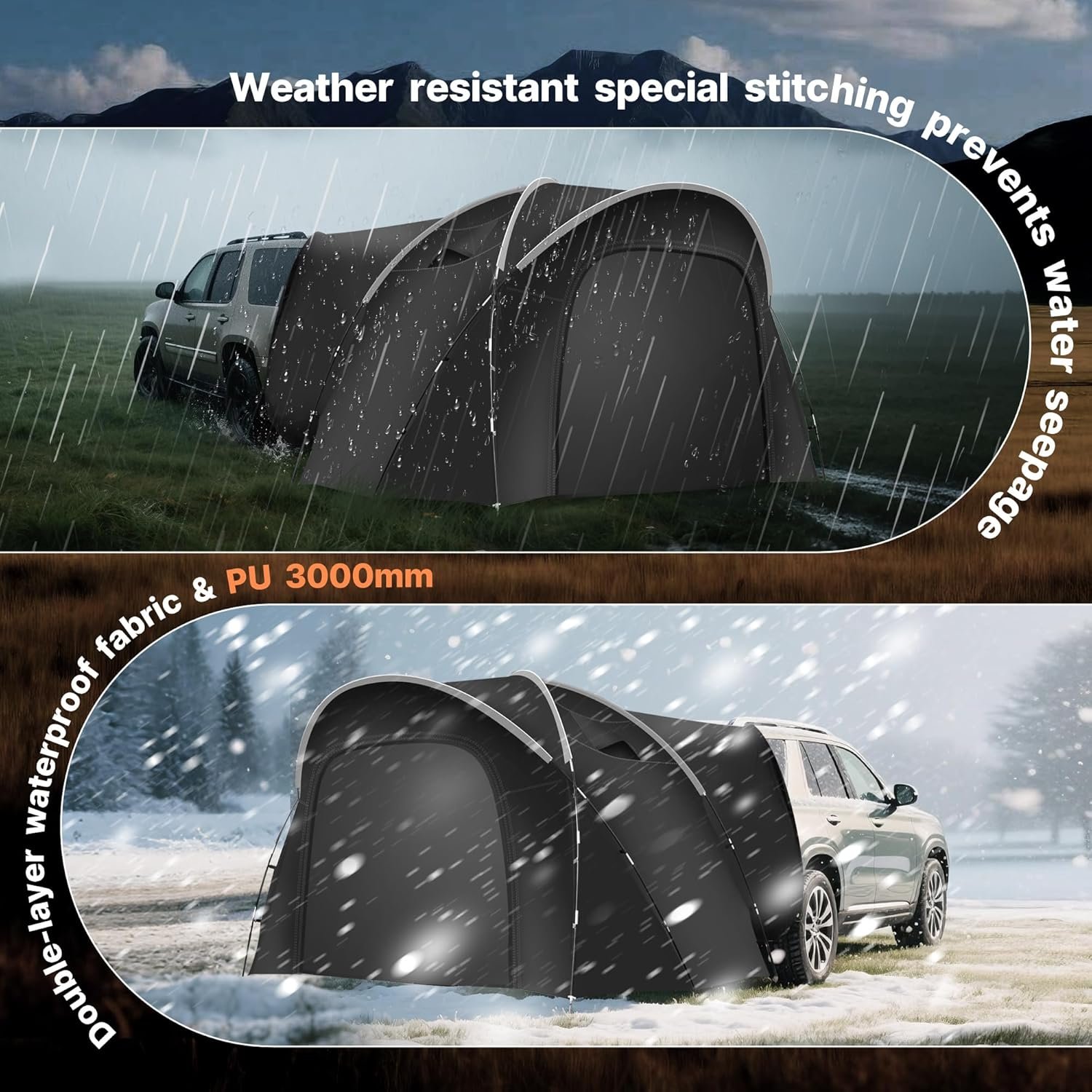 Tienda de campaña rectangular de 9 x 6.5 x 6.5 pies para 4-5 - Imagen 3