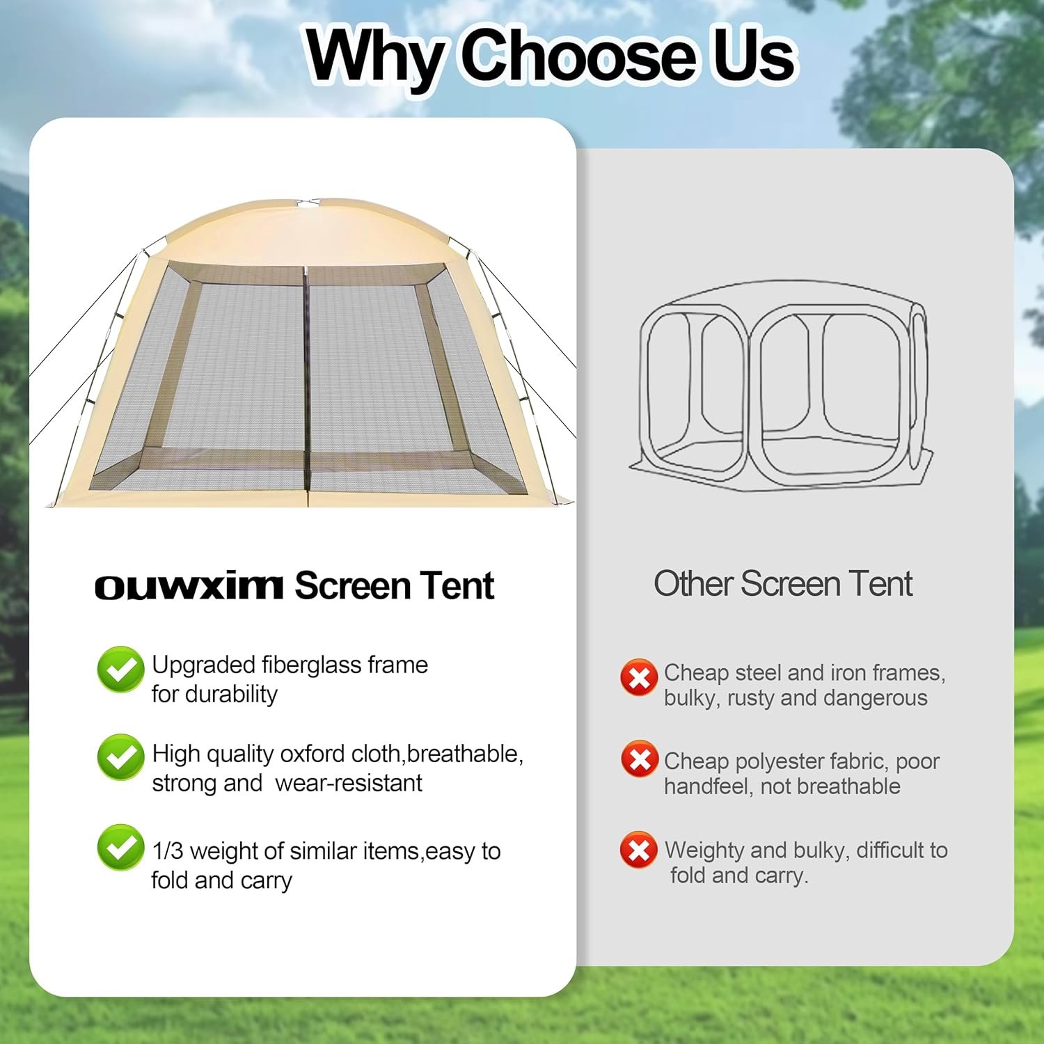 Tienda de campaña de 12 x 12 pies, toldo portátil para 8 a 1 - Imagen 7