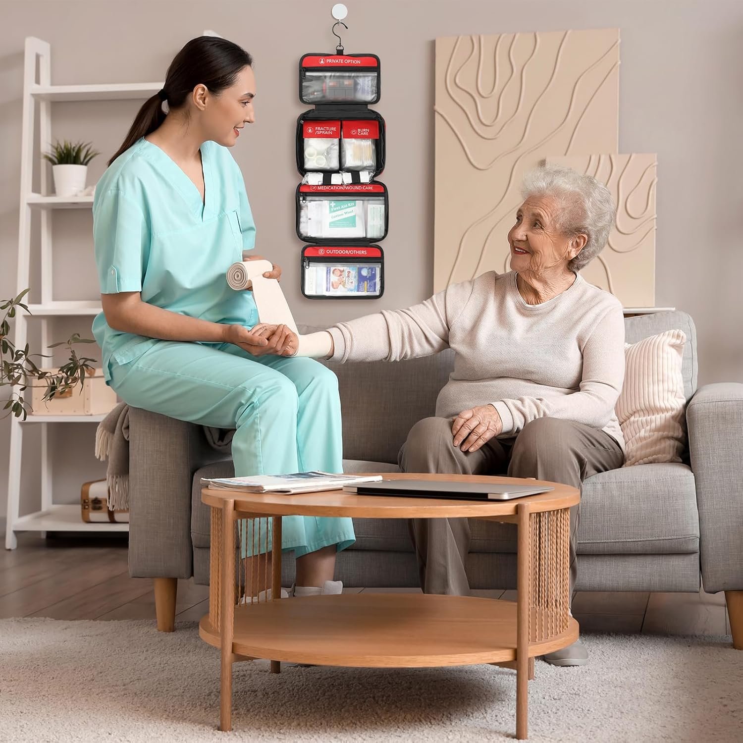 Kit de primeros auxilios con bolsillos etiquetados, 450 piez - Imagen 6