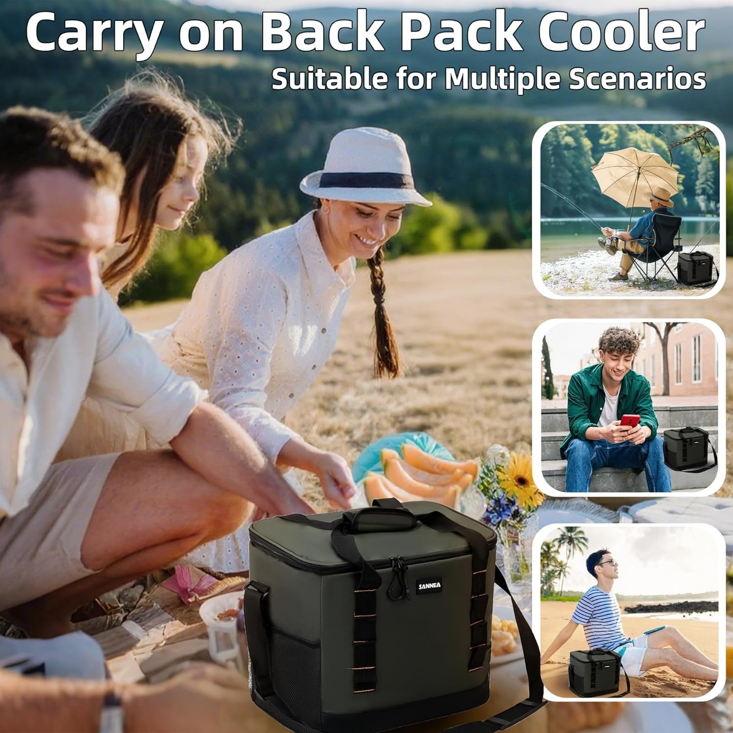 Mochila enfriadora aislada a prueba de fugas para mujeres y - Imagen 6