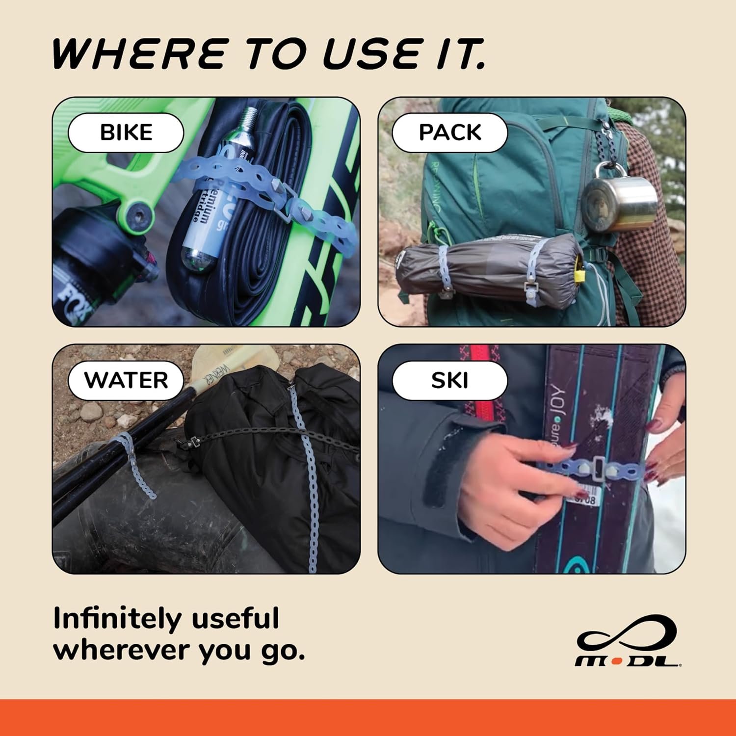 MODL Infinity Tool™ 2.0 Correas modulares (paquete de 4) - M - Imagen 5