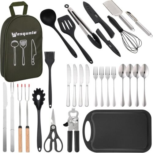 Camping Cooking Essentials Utensils Set - Camp Cookware Kitc