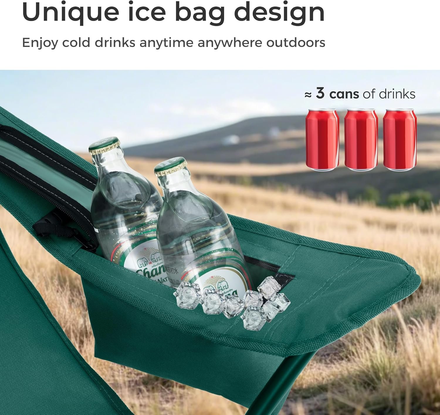 LET'S CAMP Silla de campamento, paquete de 2 sillas plegable - Imagen 4