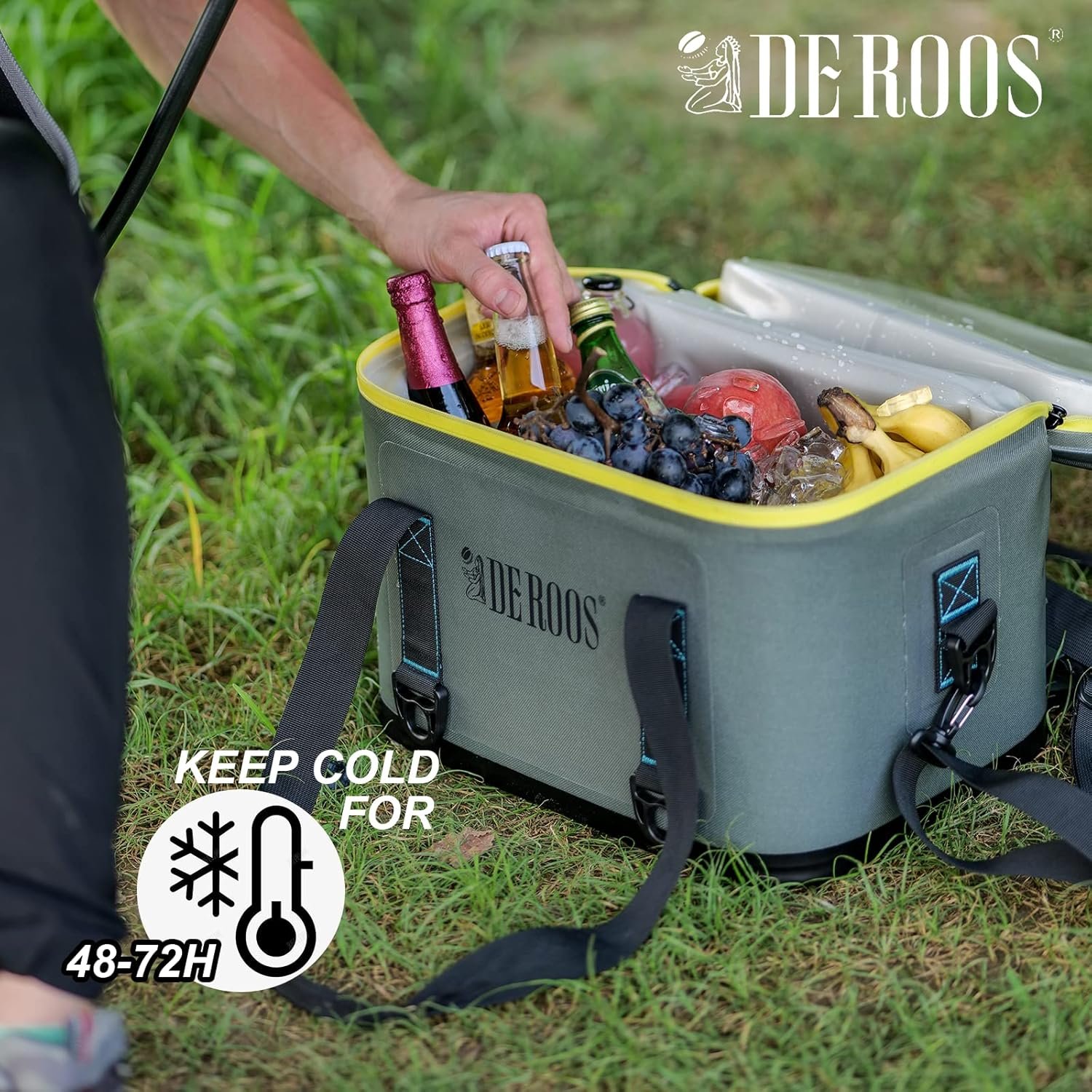 DEROOS - Bolsa enfriadora suave de 18/27/35 latas, 72 horas, - Imagen 6