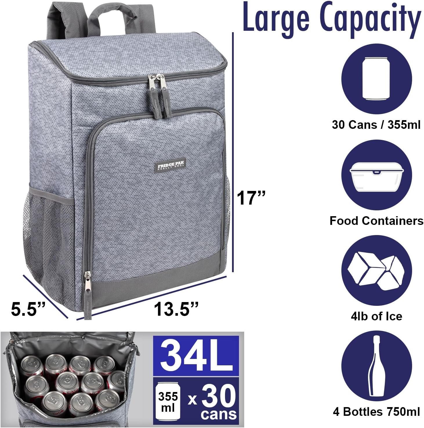 Mochila térmica aislada para entrega de alimentos con soport - Imagen 5