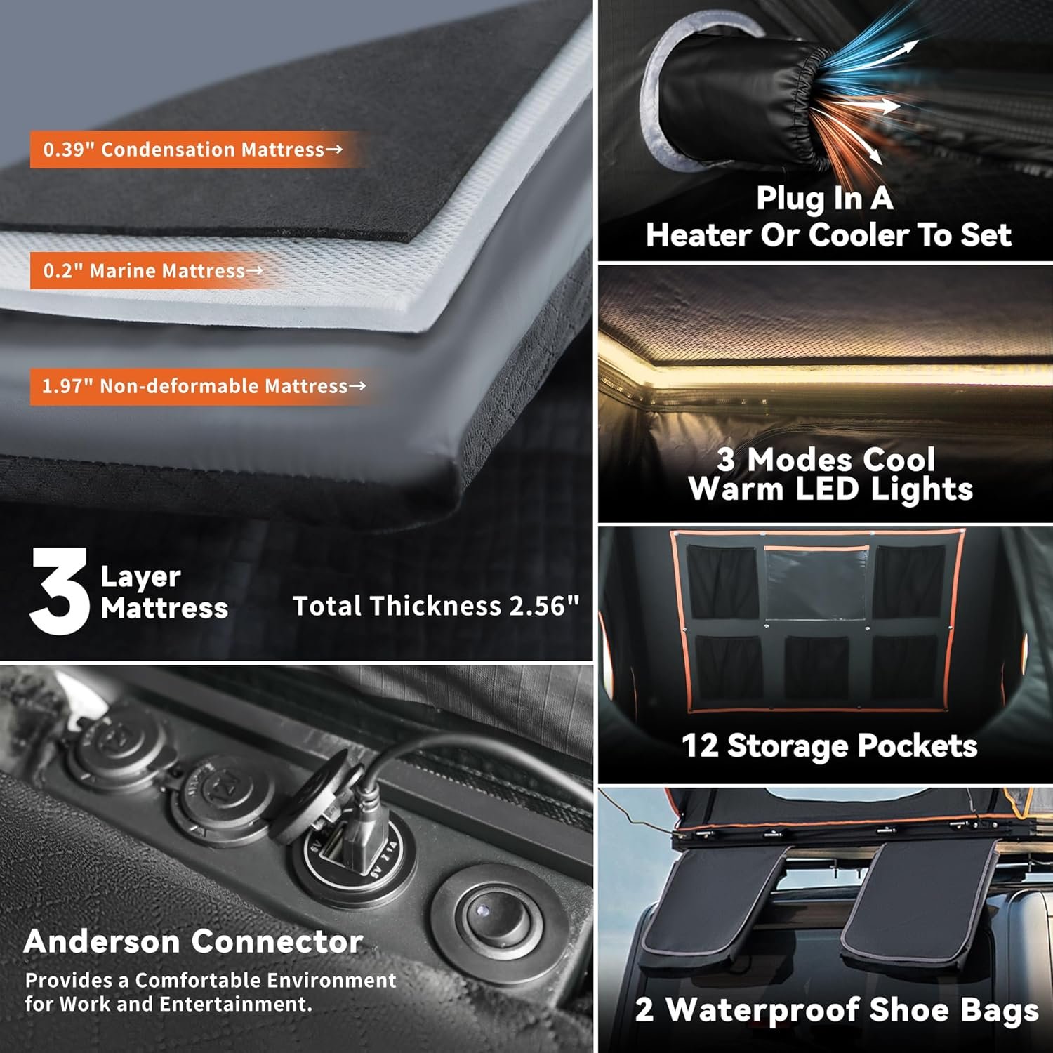 Naturnest - Tienda de campaña en la azotea de carcasa dura, - Imagen 5